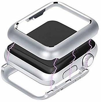 Rkandroid Front Back Case For Apple Watch Series 3 42mm Magnet Cover Series 1 Series 2 Series 3 Luxury Look Silver Rkandroid Flipkart Com