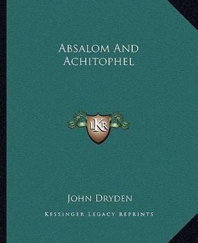 Absalom And Achitophel Buy Absalom And Achitophel By Dryden John