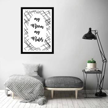 My Room My Rules Framed Wall Hanging Motivational Art Print For
