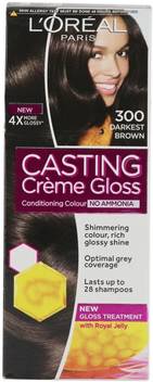 L Oreal Casting Creme Gloss 300 Darkest Brown Darkest Brown Price In India Buy L Oreal Casting Creme Gloss 300 Darkest Brown Darkest Brown Online In India Reviews Ratings Features Flipkart Com #lorealpariscastinhcremegloss #lorealhaircolor l'oreal paris casting creme gloss, darkest brown 300, 87.5g+72ml.cost you around 550 rss.it will stay approx 20 days on hair. flipkart