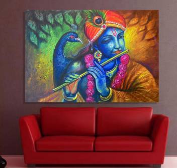 Indus Homes Beautiful Canvas Unframed Wall Painting Of Lord