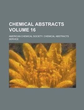 Chemical Abstracts Volume 16 Buy Chemical Abstracts Volume 16