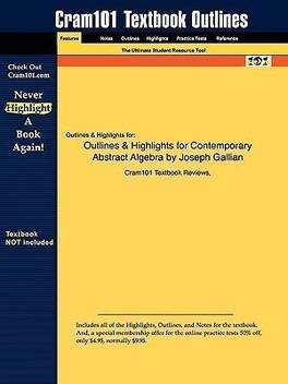 Outlines Highlights For Contemporary Abstract Algebra By Joseph