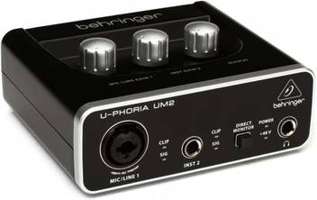 Behringer U Phoria Um2 Usb Audio Interface 2 Tracks Digital Multi