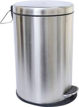 Koko Stainless Steel Plain Pedal Dustbin Plain Pedal Garbage Bin With Plastic Bucket For Kitchen Bathroom And Office 7 Litre Stainless Steel Dustbin Price In India Buy Koko Stainless Steel