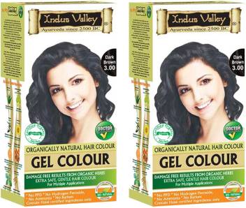 Indus Valley Organically Natural Gel Dark Brown 3 00 Pack Of 2