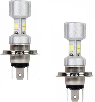 casago h4 missile projector led headlight bulb cree led driving drl light for motorcycle scooter car truck atv 9w silver vehical hid kit