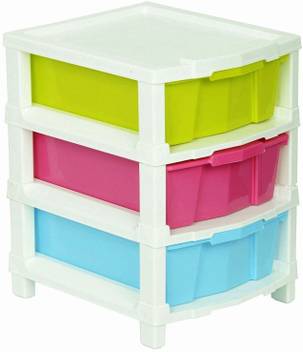 Grayplast Small Size 3 Pull Out Chest Of Drawers Plastic Free