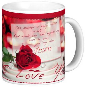 Exoctic Silver Ahsan Love Valentine Romantic Quotes 04 Ceramic Mug