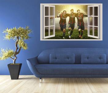 Gadgets Wrap Fc Barcelona Messi Fake Window Style Wall Decal For Home Office 50cmx90cm Price In India Buy Gadgets Wrap Fc Barcelona Messi Fake Window Style Wall Decal For Home