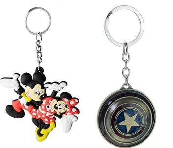 Three Shades Avengers Keychain Captain America Shield Keychain Mickey Mini Mouse Key Chain Key Chain Price In India Buy Three Shades Avengers Keychain Captain America Shield Keychain Mickey Mini