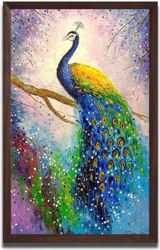 Style Crome A Magnificent Peacock Wall Painting For Home Decor