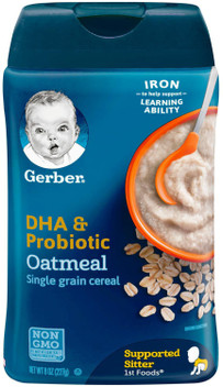 gerber dha probiotic oatmeal cereal