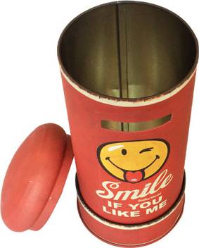 Wishpool Kids Children S Smiley Face Money Tin Box Piggy Bank Saving Gift Box Coin Bank Price In India Buy Wishpool Kids Children S Smiley Face Money Tin Box Piggy Bank Saving Gift