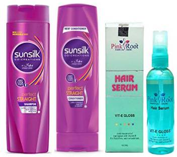 Pink Root Sunsilk Perfect Straight Shampoo 190ml With Conditioner