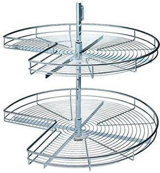 Winstar 2 Shelf Corner Storage Carousel Basket Steel Kitchen