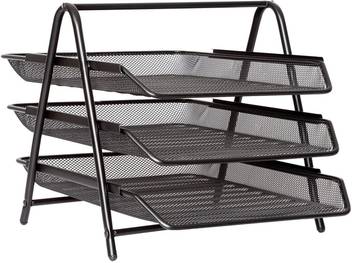Flipkart Com Royalkart 3 Compartments Metal 3 Tier Letter Tray