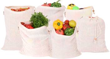 Earthy Fab Vegetable Fridge Bag Natural Cotton Eco Friendly Washable Reusable Pack Of 6 Grocery Bags Price In India Buy Earthy Fab Vegetable Fridge Bag Natural Cotton Eco Friendly Washable Reusable Pack Of