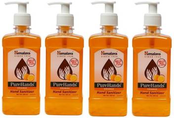Himalaya Pure Hand Sanitizer Combo Of 4 Pack Orange Fragrance 500ml Each Hand Sanitizer Pump Dispenser Price In India Buy Himalaya Pure Hand Sanitizer Combo Of 4 Pack Orange Fragrance 500ml