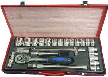 Isc 1 2 Square Drive Socket Set 24 Pcs Repair Tool Kit Garage
