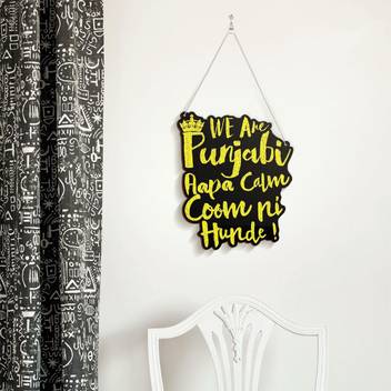 100yellow Wooden Home Wall Plaque Decoration Door Sign We Are