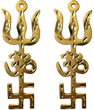 Shiv Mart Trishakti Yantra Swastik Om And Trishul Original
