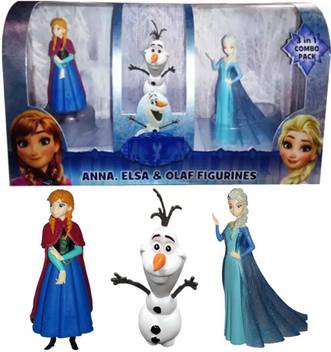 Grv Kreations Frozen Anna Elsa Olaf 3 In 1 Figures Doll Pack