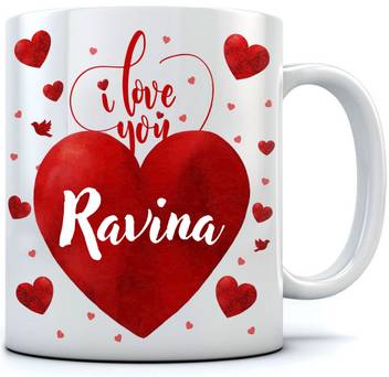 Ramposh Love You Ravina Coffee For Valentine Day Birthday Friend Personalized Gift 350 Ml Ceramic Mug Price In India Buy Ramposh Love You Ravina Coffee For Valentine Day Birthday Friend Personalized