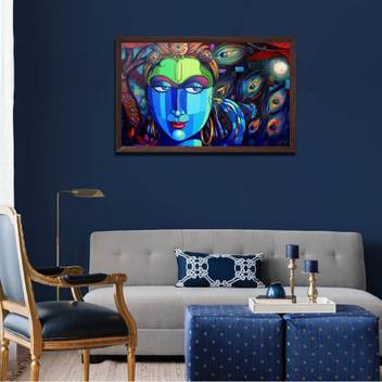Style Crome Modern Art Lord Krishna Canvas Painting for Home décor  Bedroom/Living Room 12X18 Inches Canvas 18 inch x 12 inch Painting Price in  India - Buy Style Crome Modern Art Lord