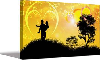 Style Crome Couple Hd Canavs Wall Painting For Living Room