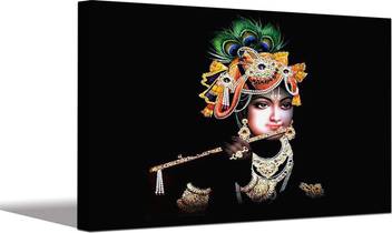 Aart Store Lord Krishna Hindu God Canvas Painting For Home Decor