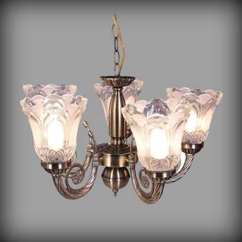 Vagalleryking Different Design Indian 5 Glass Jhumar Chandelier