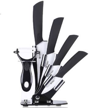 Syga Ceramic Kitchen Knife Set And Vegetable Peeler Set With