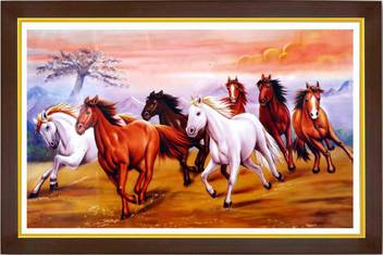Online Center Seven Running Horses Vastu Painting For Home And