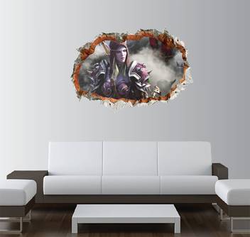Gadgets Wrap Printed Wow Battle Smashed Wall Decal 22x15 Inch