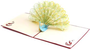 Jholmaal Peacock 3d Popup Wedding Card Wedding Invitation Card