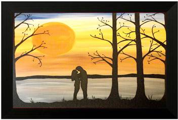 Pintura Romantic Couple Canvas 12 Inch X 19 Inch Painting Price In