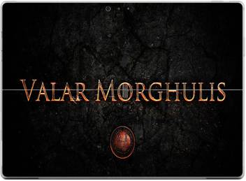 Gadgets Wrap Gw22777 Surface Pro 3 Printed Game Of Thrones Valar Morghulis Skin Top Only Vinyl Laptop Decal 12 Price In India Buy Gadgets Wrap Gw22777 Surface Pro 3 Printed Game