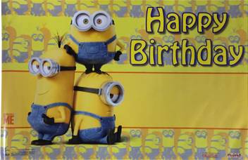 Minions Happy Birthday Paper Poster 2pcs Pack Paper Print