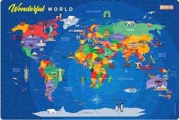 giant world map floor puzzle Zigyasaw Wonderful World Premium Giant Jigsaw Floor Puzzle Game giant world map floor puzzle