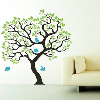Decorfest Birds On Bone Sai Tree Wall Stencil Price In India Buy