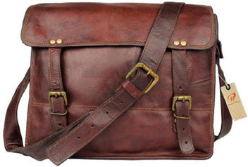 pure leather messenger bags