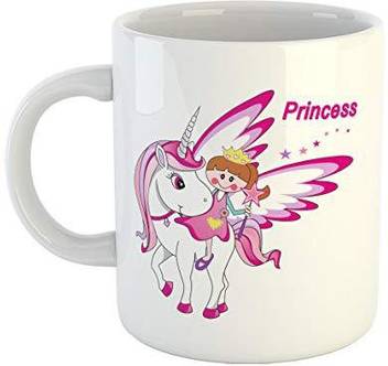 Ikraft Princess Unicorn Printed Coffeemug White Ceramicmug Gift