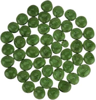Avmart Green Glossy Decorative Pebble Stone Regular Round Crystal