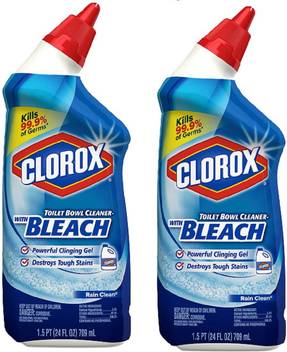 Clorox Toilet Bowl Cleaner With Bleach Rain Clean Pack Of 2