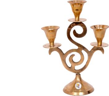 Kdt Designer 3 Piece Candle Stand Brass Candle Holder Set Price In