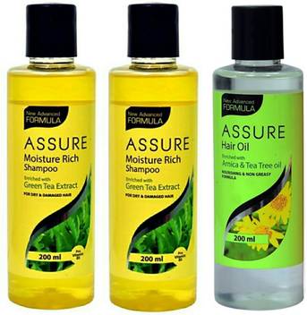 Assure Moisture Rich Shampoo Hair Oil Combo