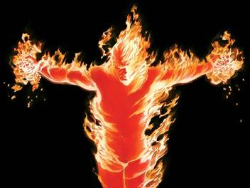 Comics Fantastic Four Human Torch Hd Wallpaper Background Fine Art