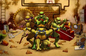 Comics Tmnt Michelangelo Leonardo Donatello Raphael Hd Wallpaper