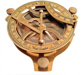 Artshai 4 Inch Antique Look Sundial Compass For Vastu And